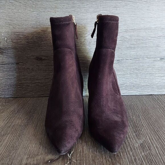 Nine West Women's Cadence Brown Suede Ankle Bootie Size 7.5 - Picture 2 of 9